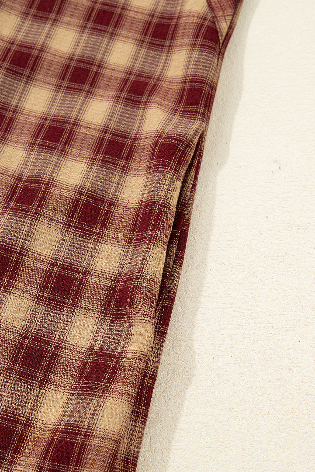 Red Plaid Ruffled Long Sleeve Patchwork Shirt Dress Dear-Lover Dropshipping